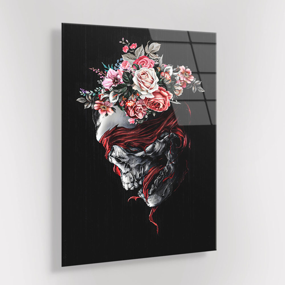 Rose Skull - Glas