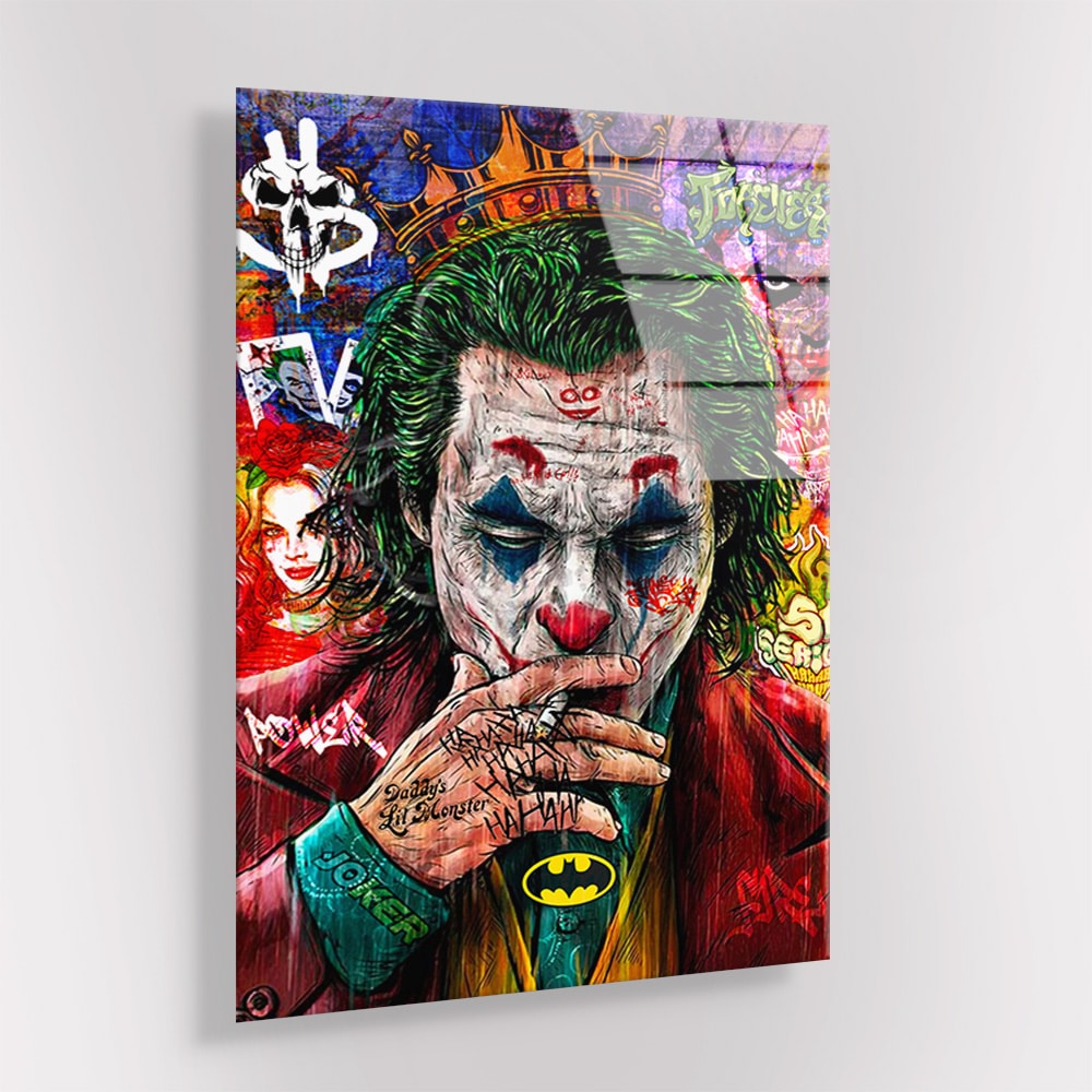 The Joker Street Art - Glas